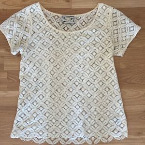 Anthropologie “Two of Us” lace top